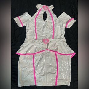 Dolls Kill Plus vinyl Nurse costume